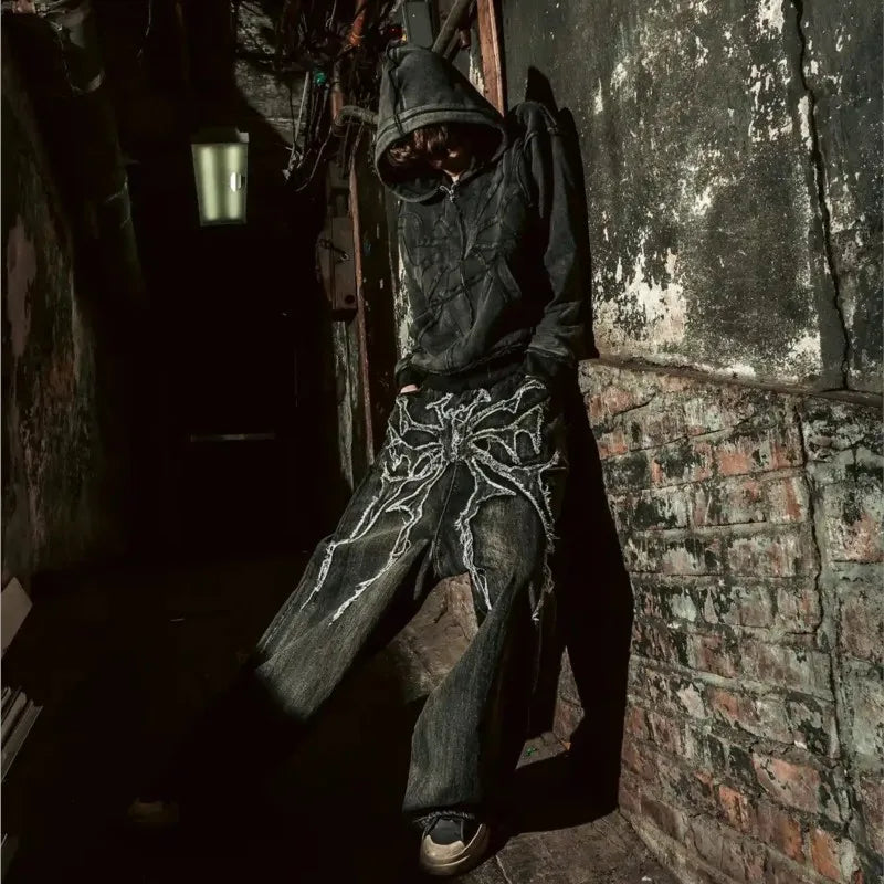 Calça Baggy Spider Goth