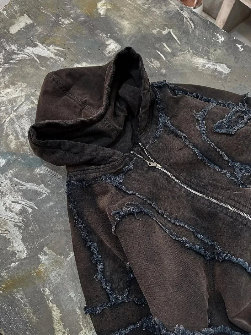 Jaqueta Hoodie Punk Desfiada